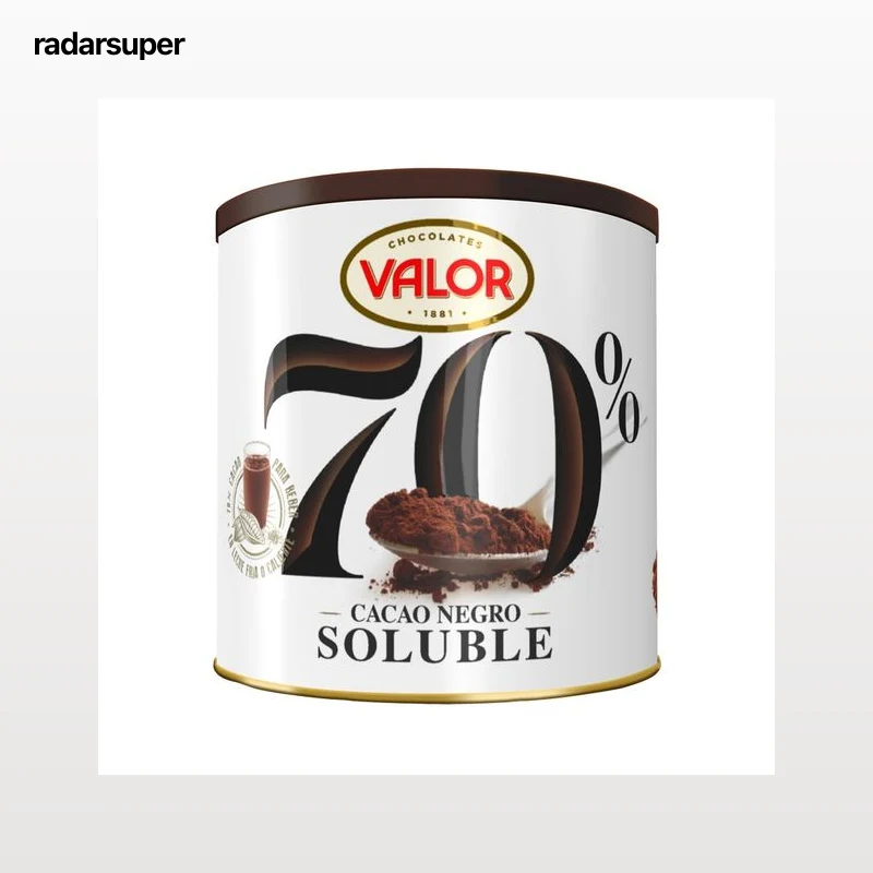 VALOR Cacao negro soluble negro 70% negro VALOR bote 300 g.