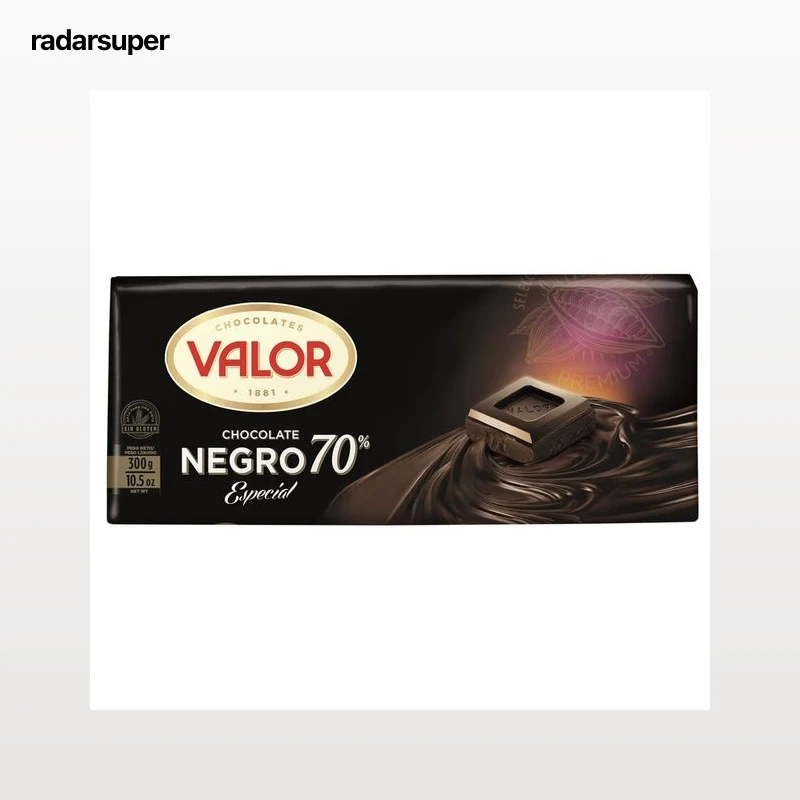 VALOR Chocolate negro 70% cacao especial 300 g.