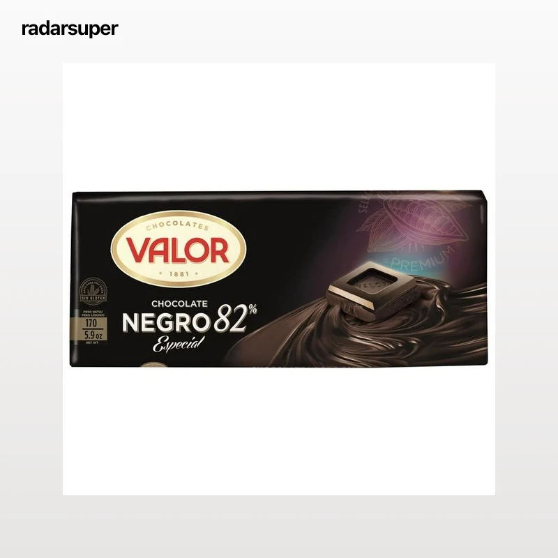 VALOR Chocolate negro 82% cacao especial 170 g.