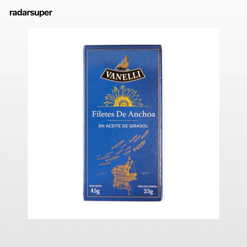VANELLI Filetes de anchoa en aceite de girasol 23 g.