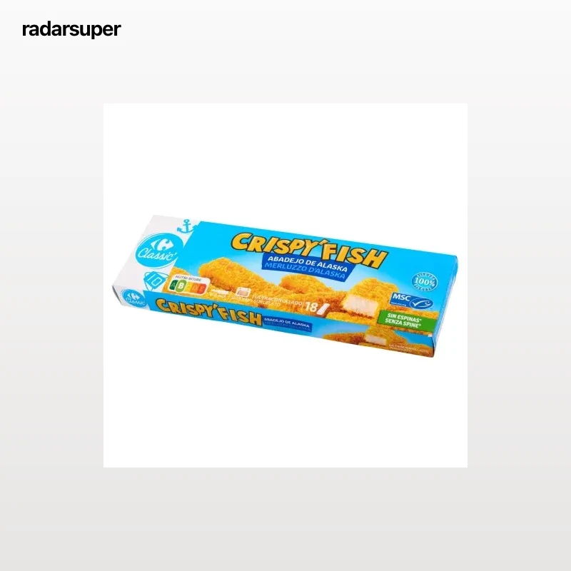 Varitas de merluza empanada Carrefour Clasicc 450 g.