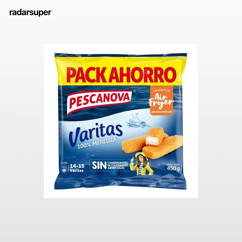 Varitas de merluza Pescanova 450 g.