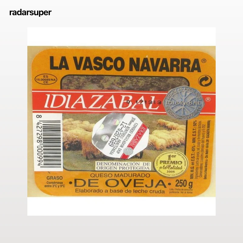 LA VASCO NAVARRA Queso de oveja Idiazabal LA VASCO NAVARRA 250 g.