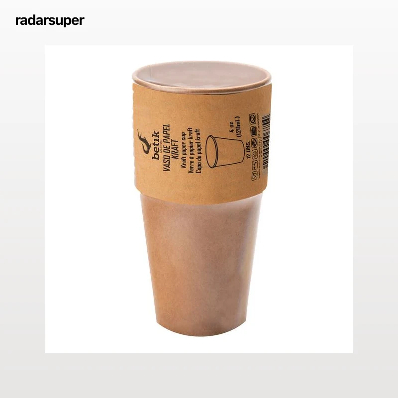 Vaso de papel 120 ml kraft Betik 12 uds