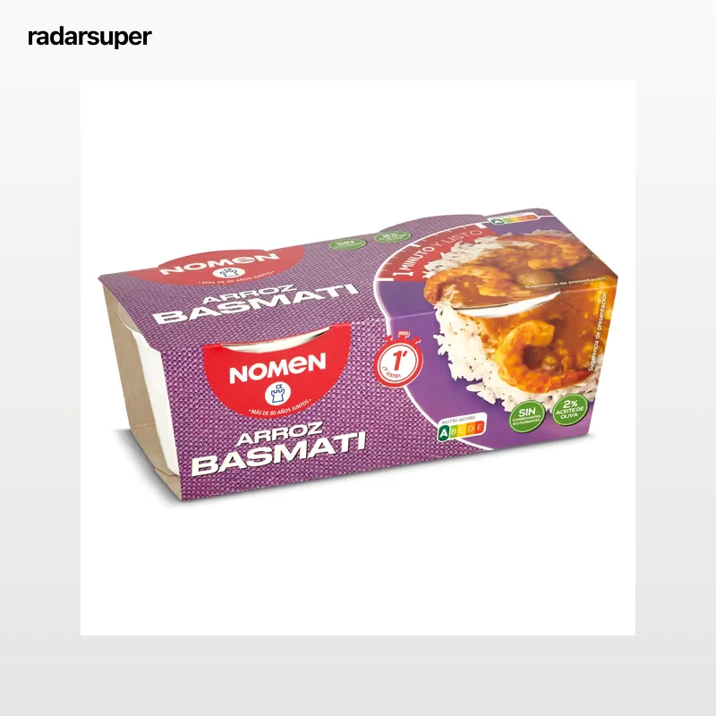 Vasos de arroz basmati Nomen 2 x 125 g