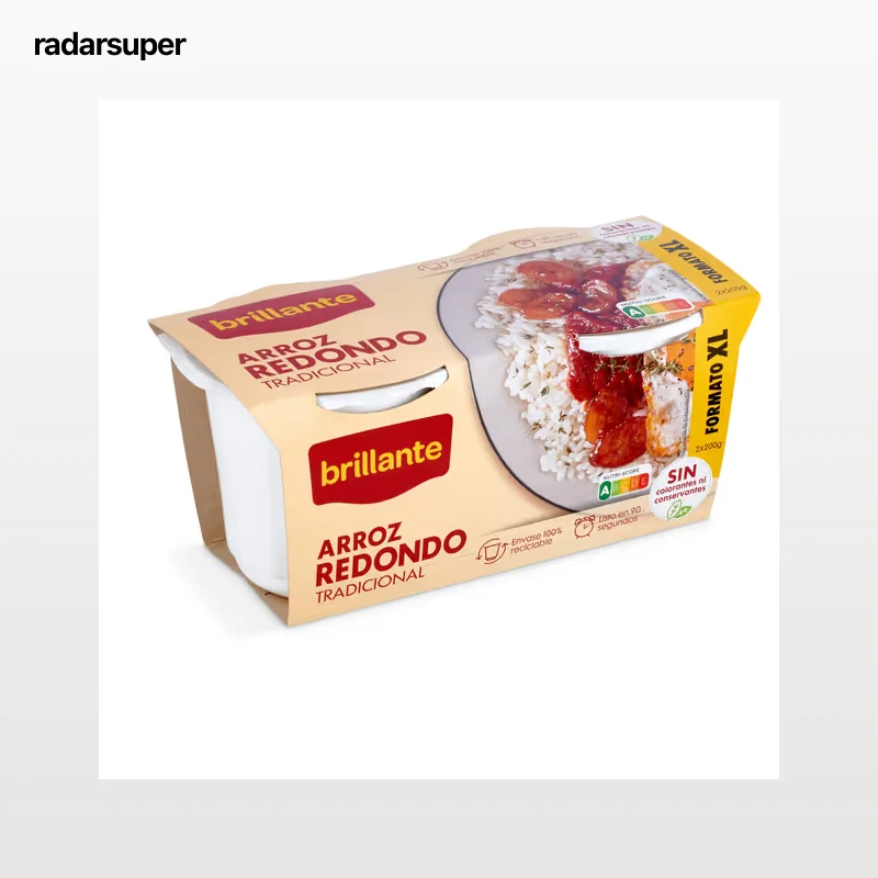 Vasos de arroz redondo Brillante 2 x 200 g