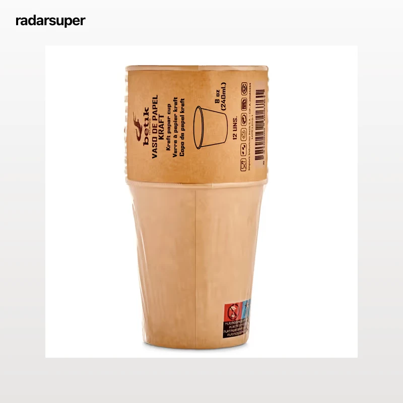 Vasos de cartón 240 ml Betik 12 unidades