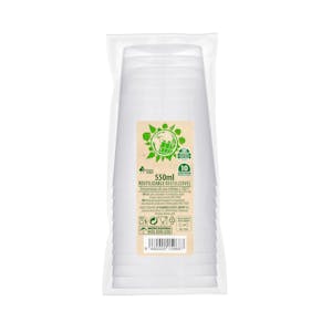 Vasos grandes de plástico Bosque Verde reutilizables