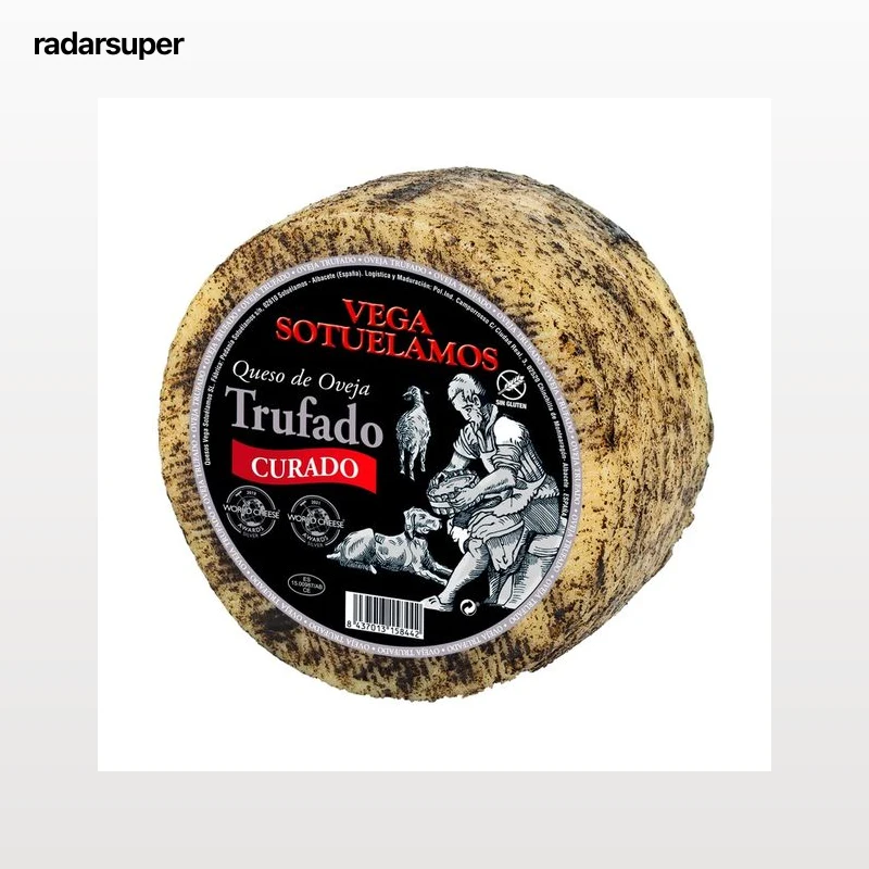 VEGA SOTUELAMOS Queso curado de oveja trufado, cuña.