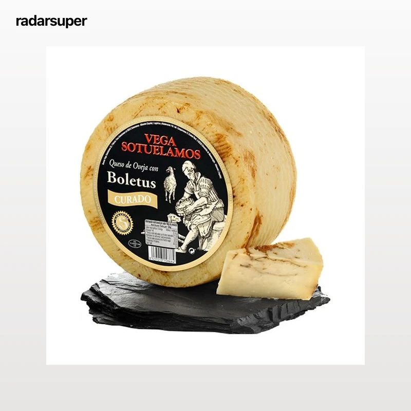 VEGA SOTUELAMOS Queso de oveja curado con boletus VEGA SOTUELAMOS Cuña de 200g.