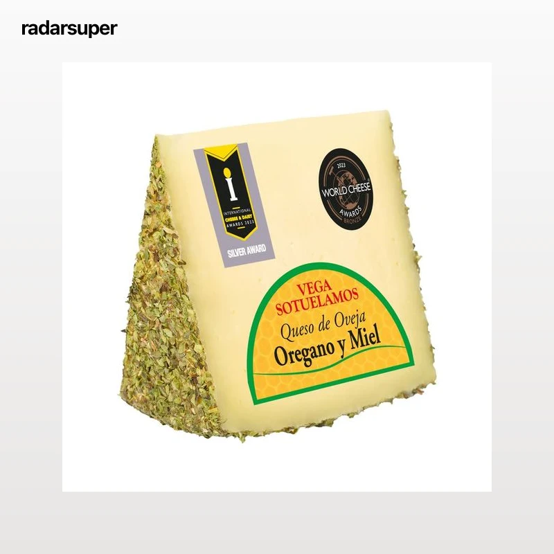 VEGA SOTUELAMOS Queso de oveja elaborado con leche cruda con orégano y miel 200 g.