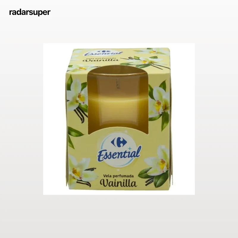Vela perfumada de vainilla Essential Carrefour 1 ud.
