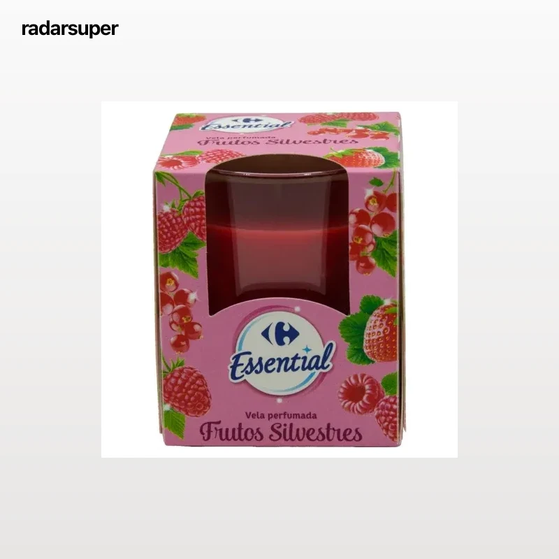 Vela perfumada frutos silvestres Essential Carrefour 1 ud.
