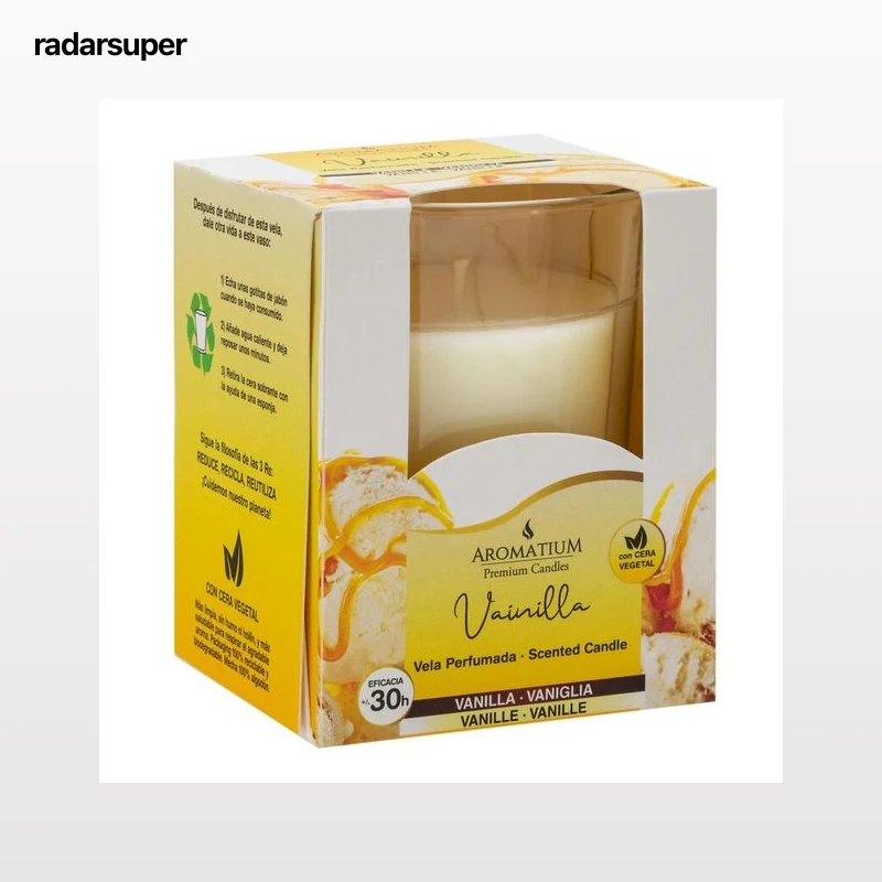 Vela vaso aromatium Martínez Morales 120g vainilla