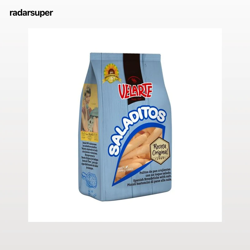 VELARTE Saladitos (Palitos de pan crujiente con un toque salado) 240 g.