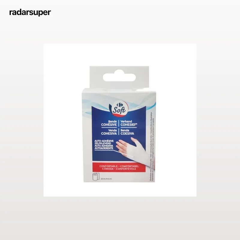 Venda cohesiva 2,5m x 6 cm Carrefour Soft 1 ud.