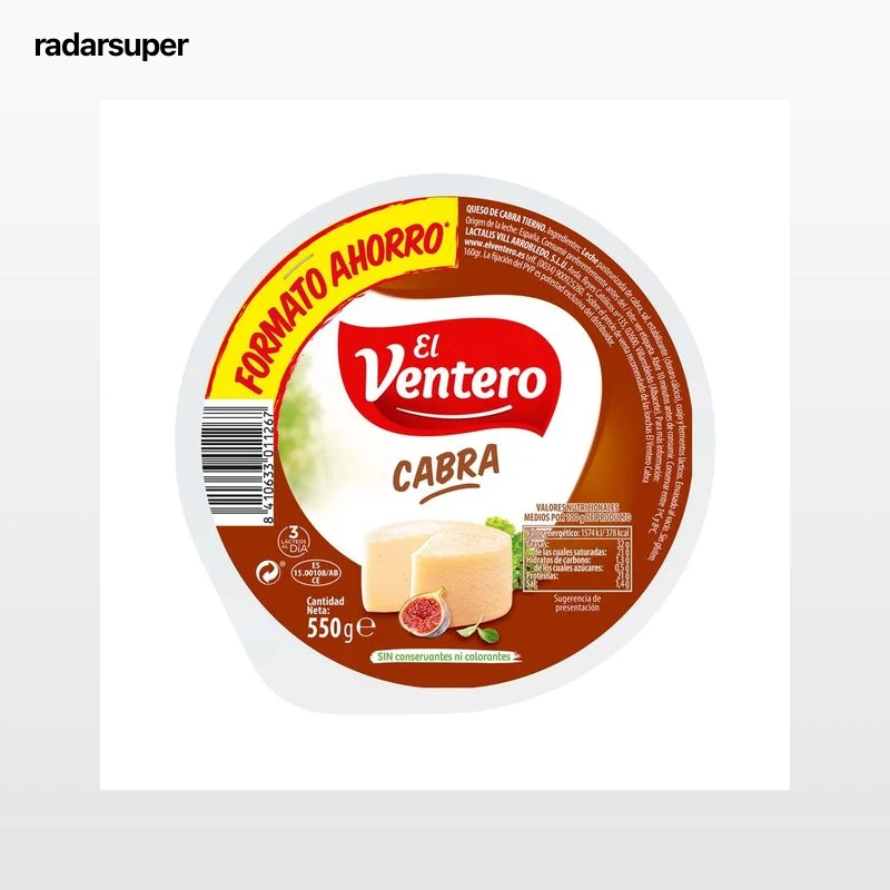 EL VENTERO Queso de cabra tierno EL VENTERO 550 g.