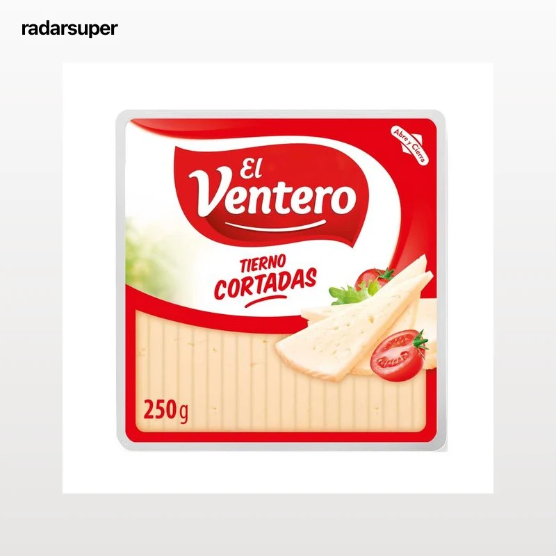 EL VENTERO Queso cortado tierno EL VENTERO CORTADITAS 250 g.
