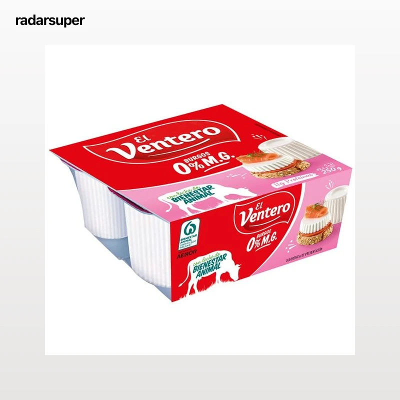 EL VENTERO Queso fresco con proteínas 4X62,5g 0%