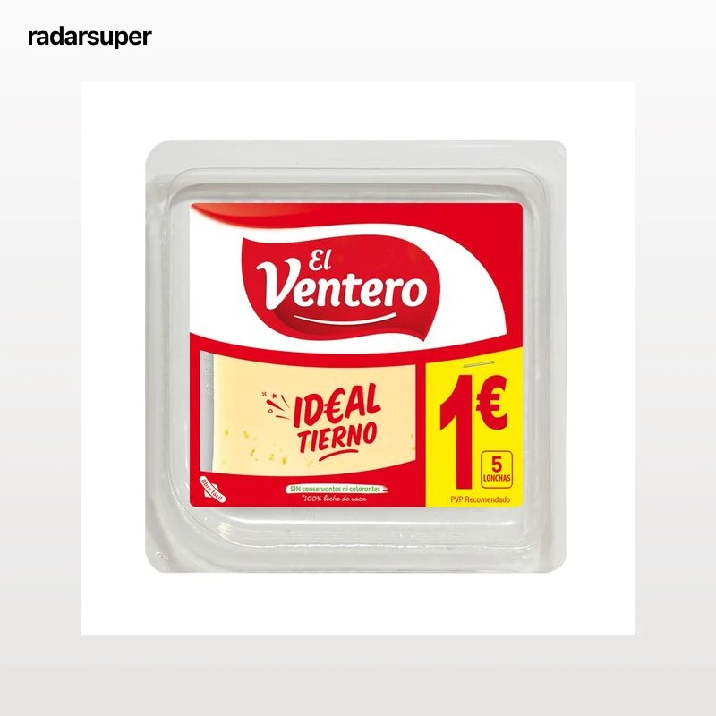 EL VENTERO Queso en lonchas de vaca tierno 75 g.