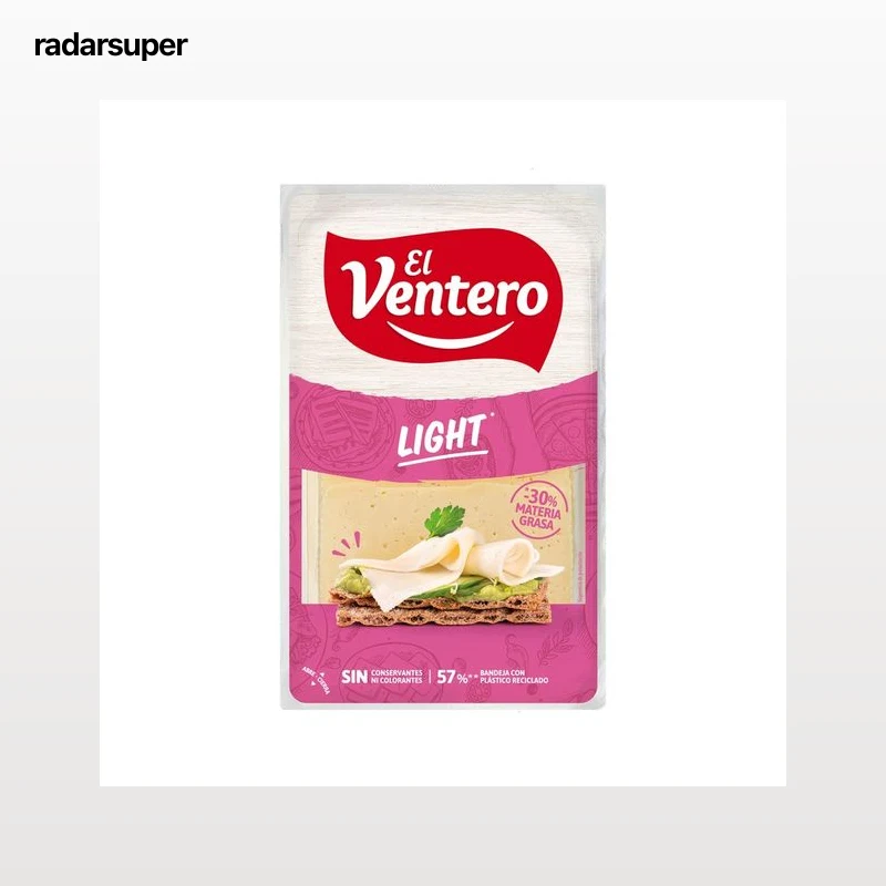 EL VENTERO Queso tierno light en lonchas 180 g.