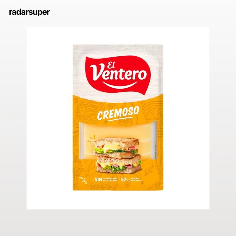 EL VENTERO Queso de vaca en lonchas cremoso 120 g.
