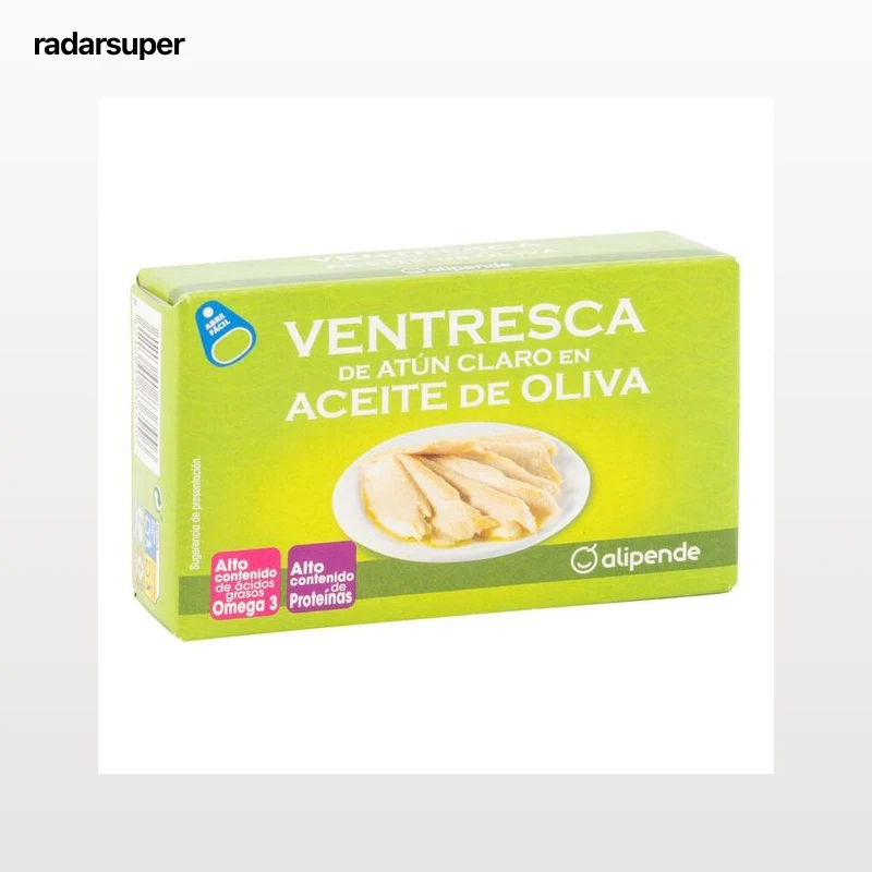 Ventresca de atún claro en aceite oliva Alipende 73g