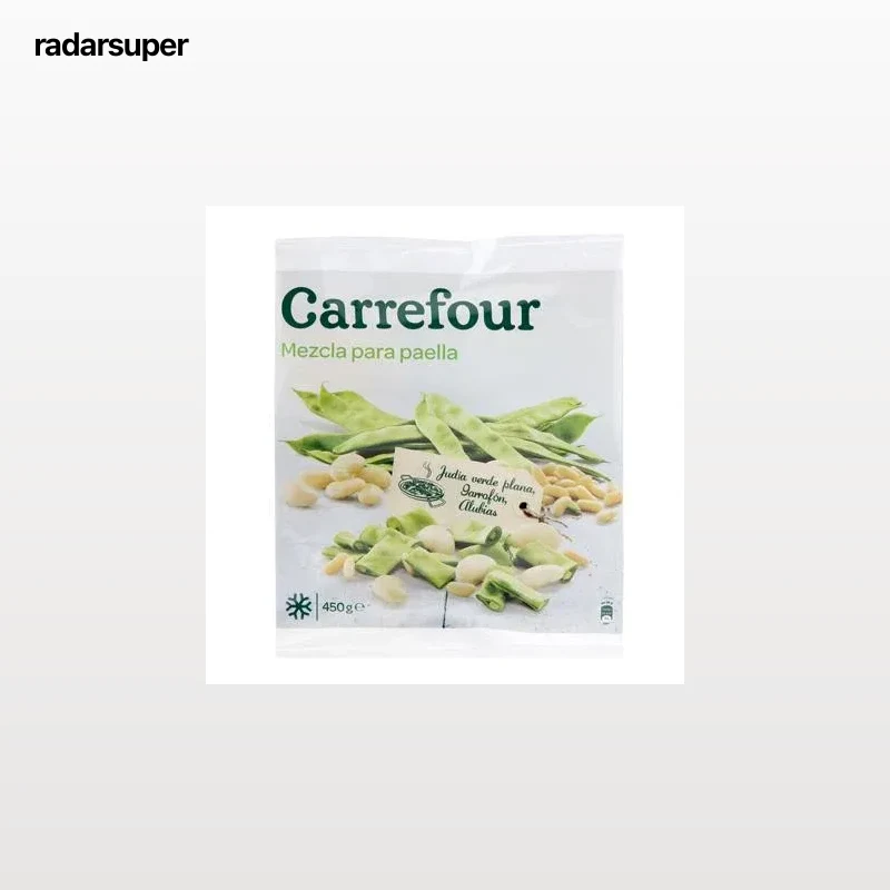 Verdura para paella congelada Carrefour 450 g.
