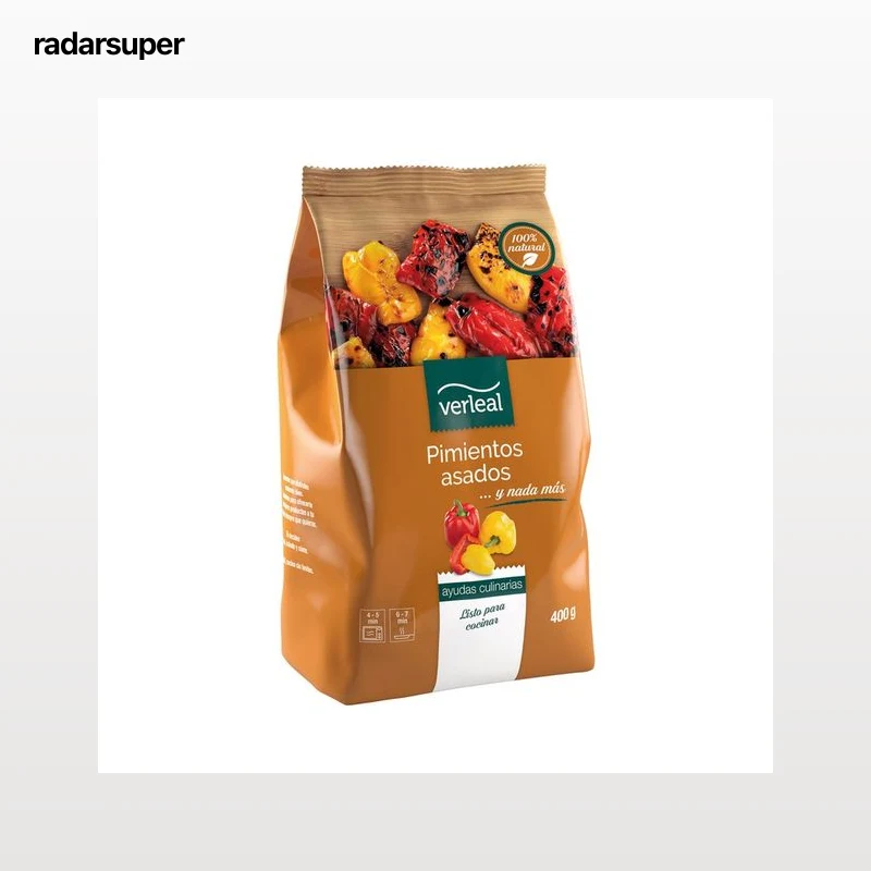 VERLEAL Pimientos asados congelados, 100% naturales 400 g.