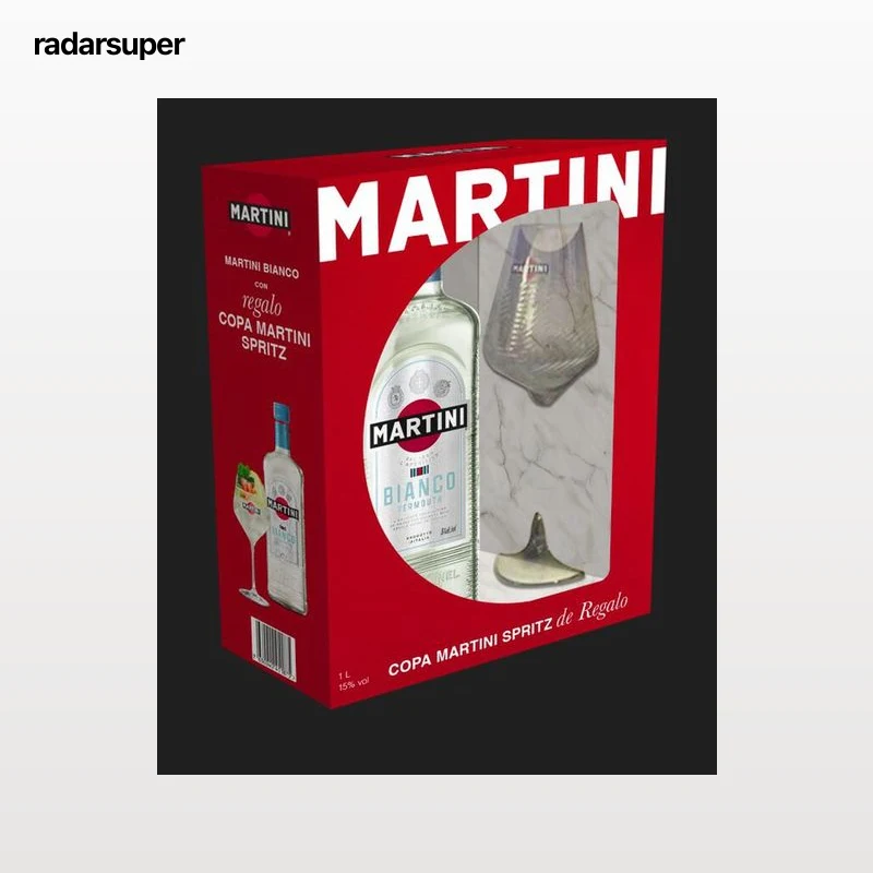 Vermouth Blanco Martini 1L + copa