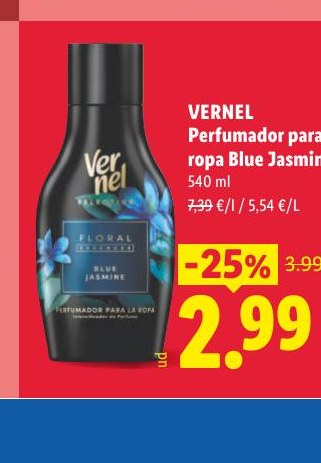 VERNEL Perfumador para ropa Blue Jasmine