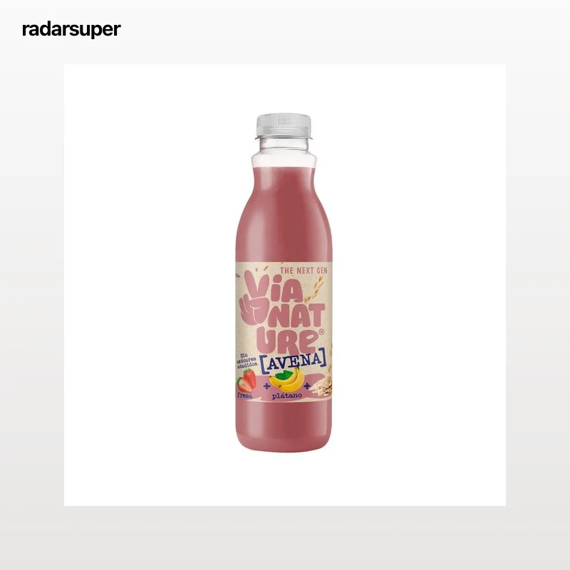 VIA NATURE Bebida de avena, fresa y platano 750 ml