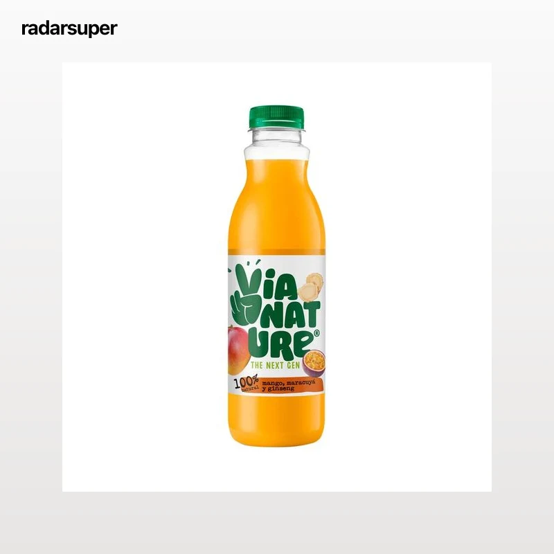 VÍA NATURE Zumo de mango, maracuyá y ginseng VIA NATURE 750 ml.