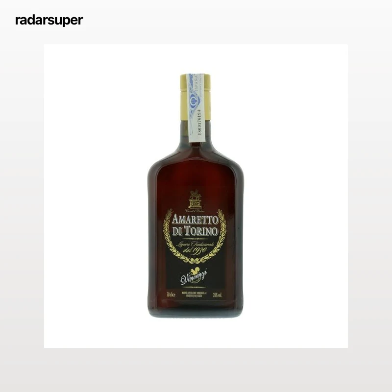 VICENZI Licor amaretto (licor dulce con aroma a almendras) di Torino VICENZI botella de 70 cl.