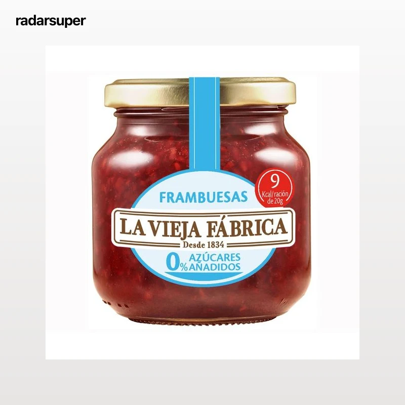 LA VIEJA FABRICA Mermelada de frambuesa 0% 245 g.