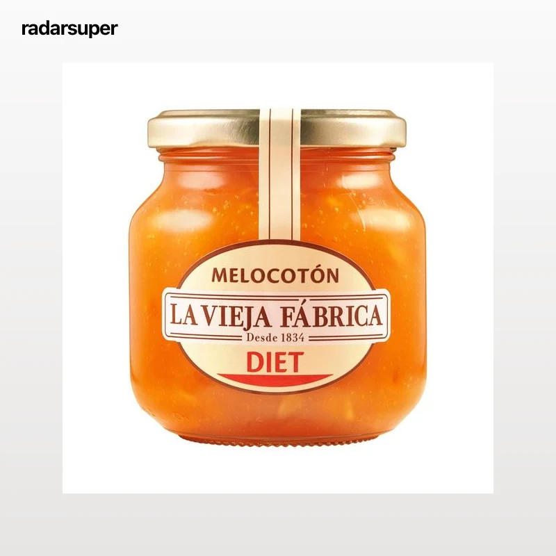 LA VIEJA FÁBRICA Mermelada de melocotón, sin azùcar añadida Diet 280 g.