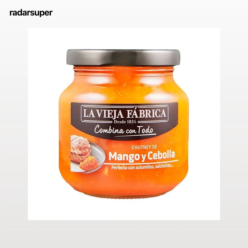 LA VIEJA FABRICA Salsa dulce chutney de Mango y Cebolla - Tarro 280g