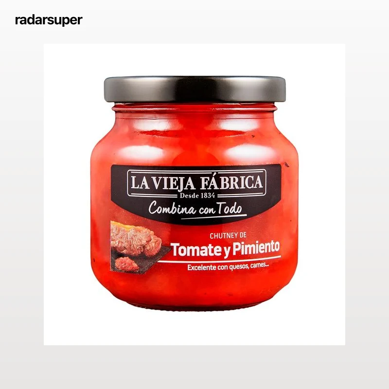 LA VIEJA FABRICA Salsa dulce chutney de Tomate y Pimiento - Tarro 280g