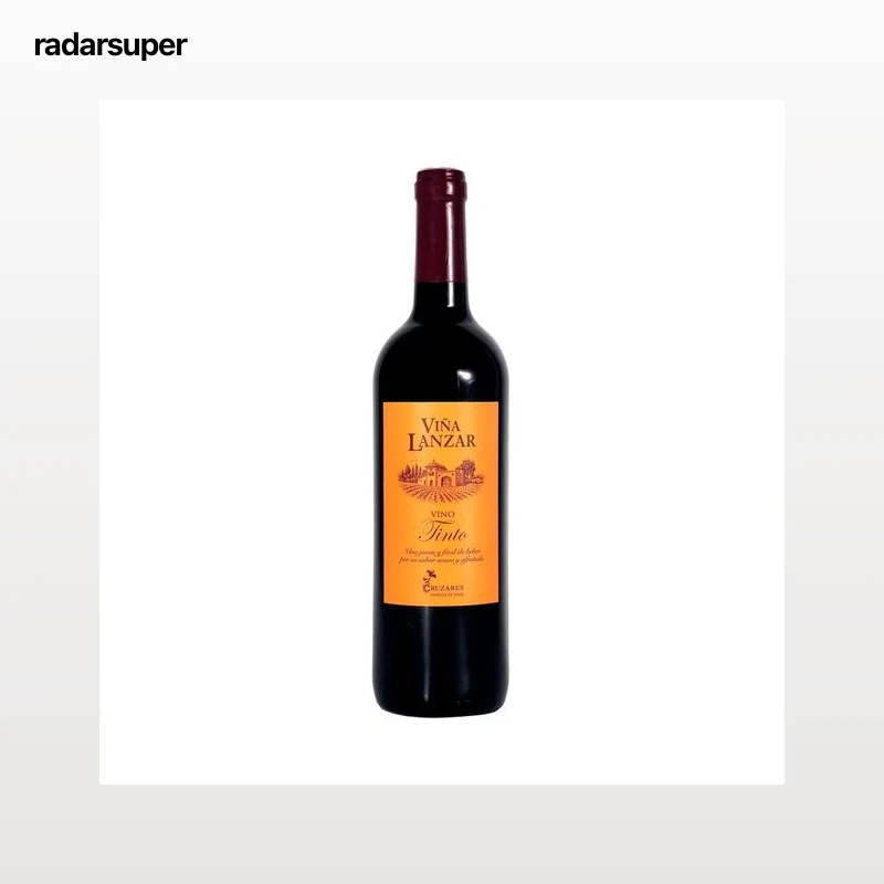 VIÑA LANZAR Vino tinto de sabor suave y afrutado botella 75 cl.