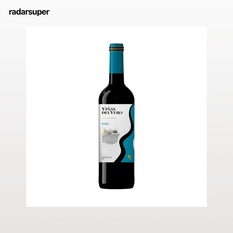 VIÑAS DEL VERO  Vino tinto roble con D.O.P.  Somontano botella de 75 cl.