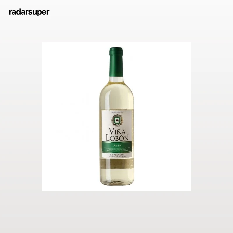Vino blanco airén Viña Lobón D.O. Mancha 75 cl.