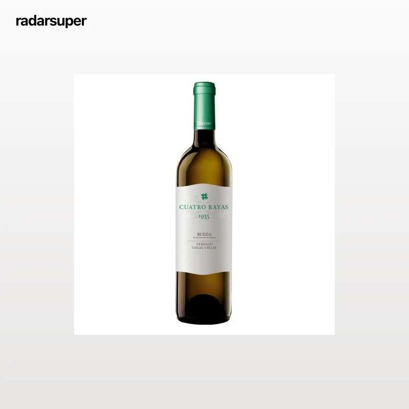 Vino blanco crianza sobre lías verdejo Cuatro Rayas D.O. Rueda 75 cl.