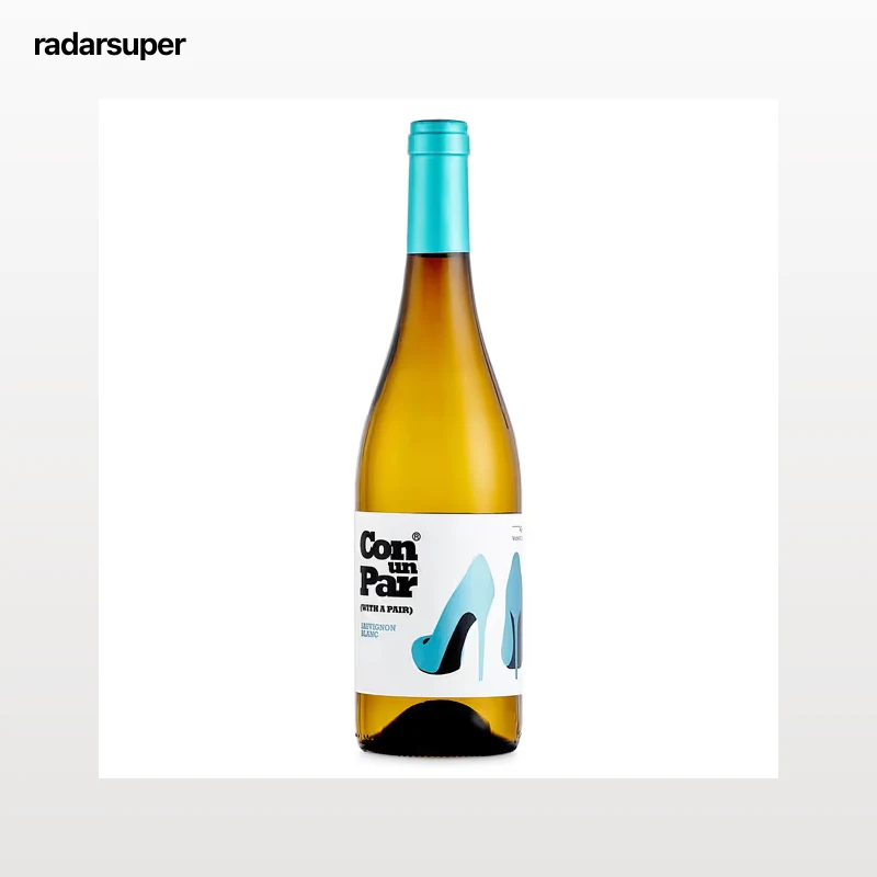 Vino blanco sauvignon Con un par 75 cl