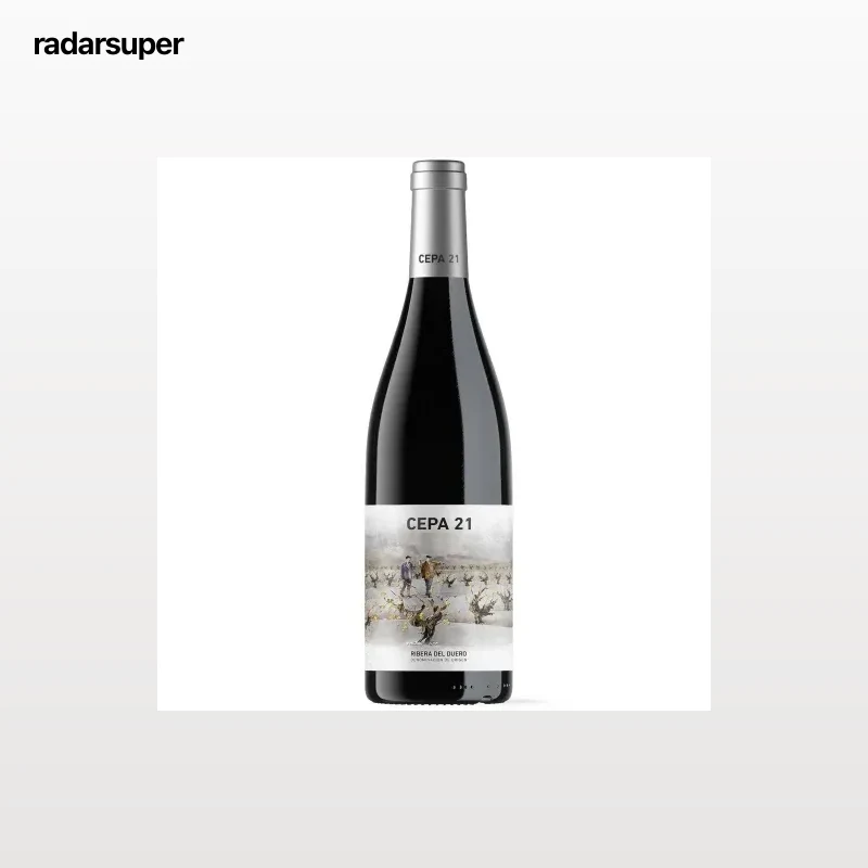 Vino tinto con crianza tempranillo Cepa 21 D.O. Ribera del Duero 75 cl.