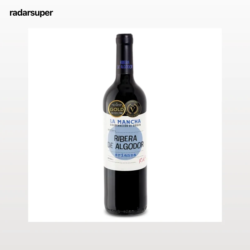 Vino tinto Crianza D.O. La Mancha Ribera de Algodor 75 cl