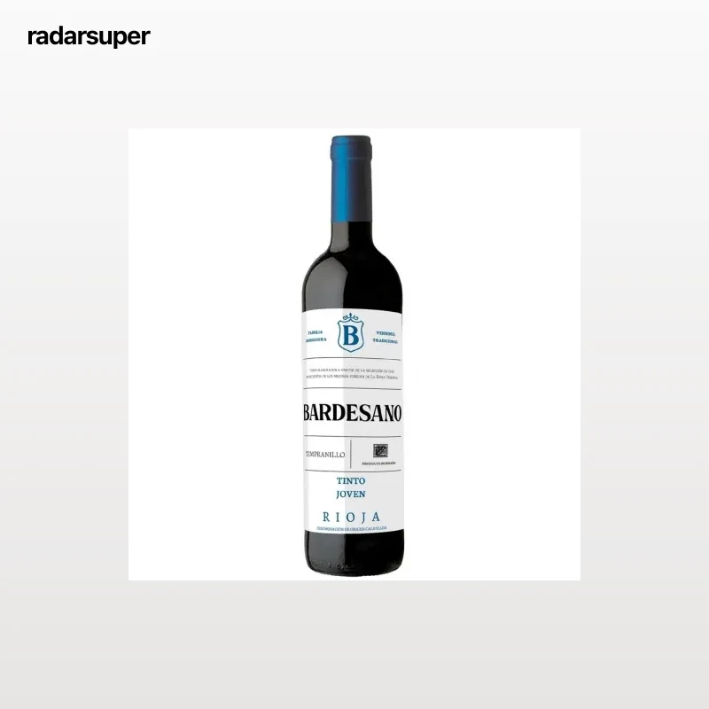 Vino tinto joven tempranillo Bardesano D.O.Ca. Rioja 75 cl.
