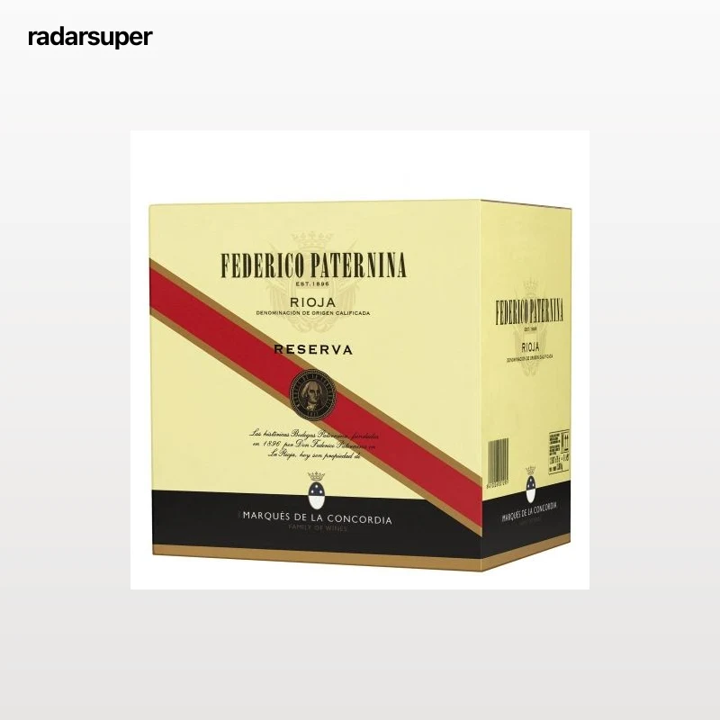 Vino tinto reserva Federico Paternina Marqués de la Concordia D.O. Ca. Rioja pack de 12 botellas de 75 cl.