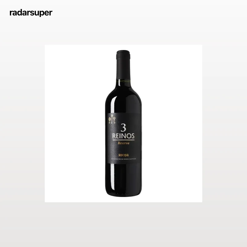 Vino tinto reserva tempranillo 3 Reinos D.O.Ca. Rioja 75 cl.