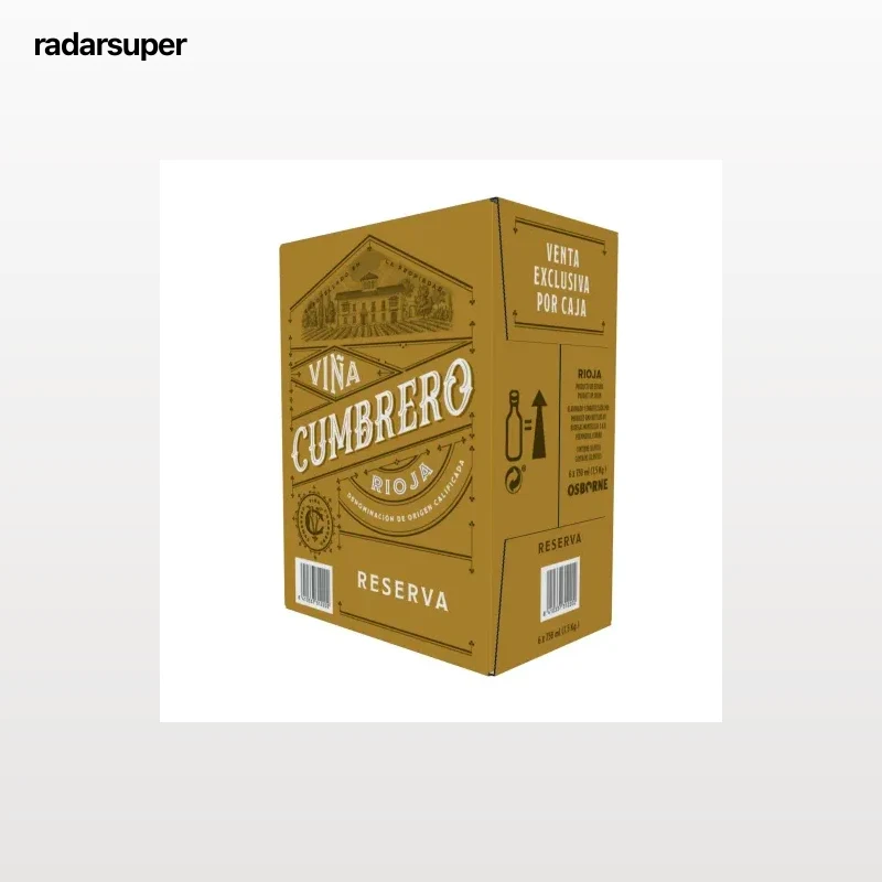 Vino tinto reserva tempranillo Viña Cumbrero D.O.Ca Rioja pack de 6 botellas de 75 cl.