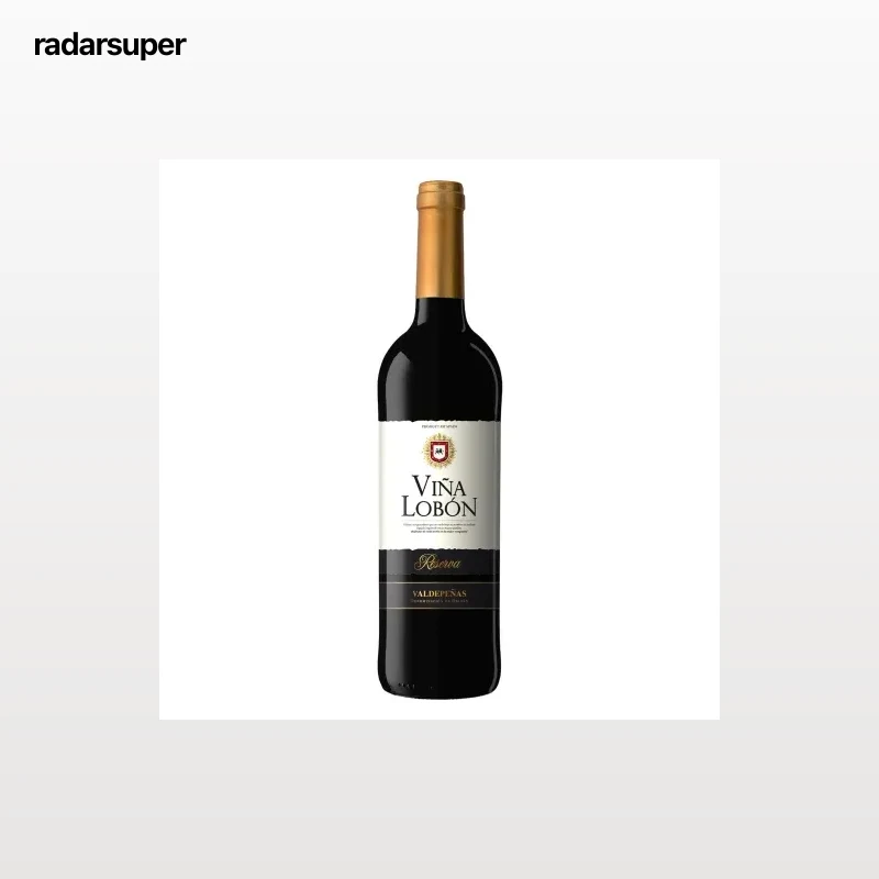 Vino tinto reserva Viña Lobón D.O. Valdepeñas 75 cl.